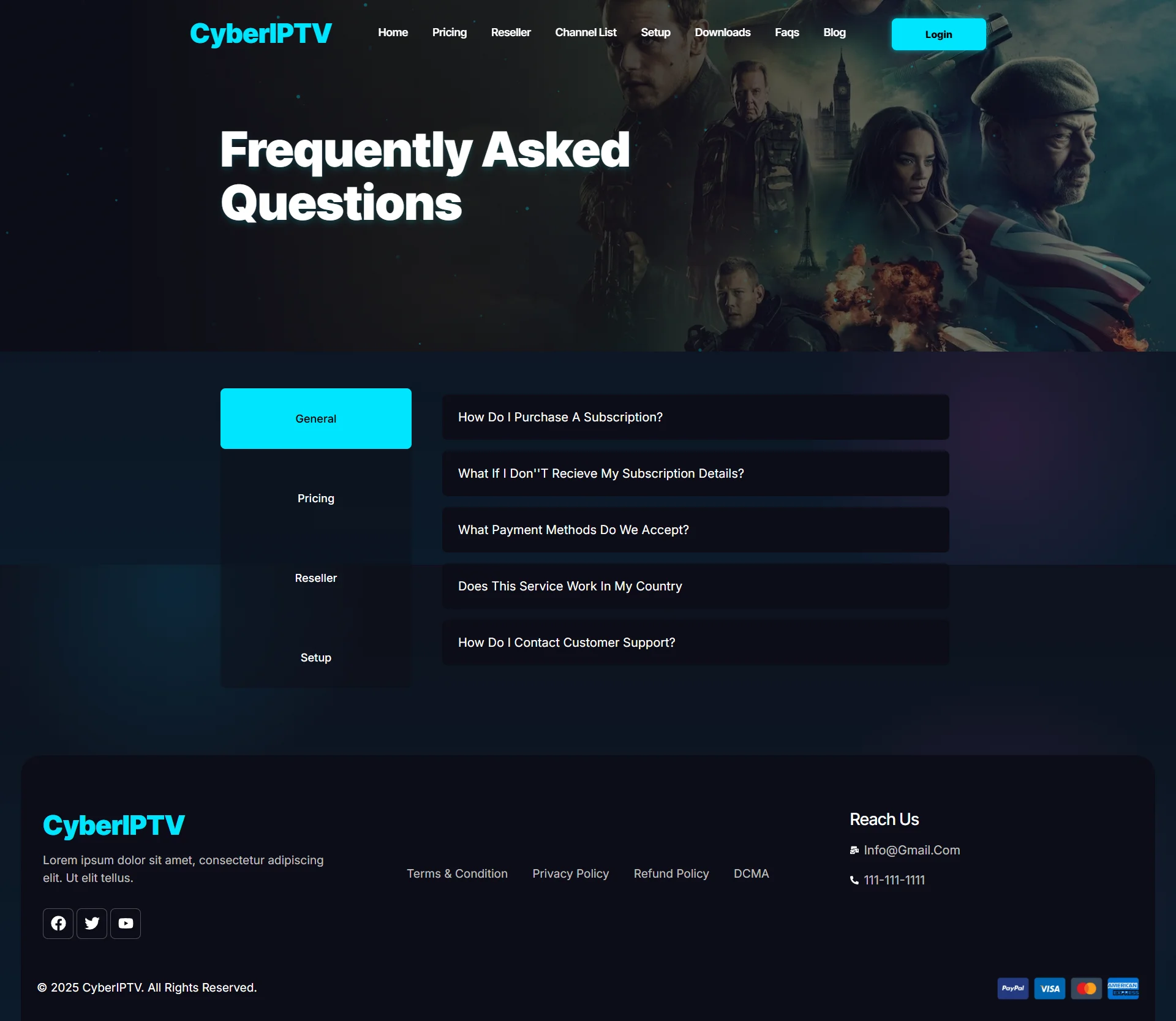 FAQ — AzureGlow IPTV WordPress Theme