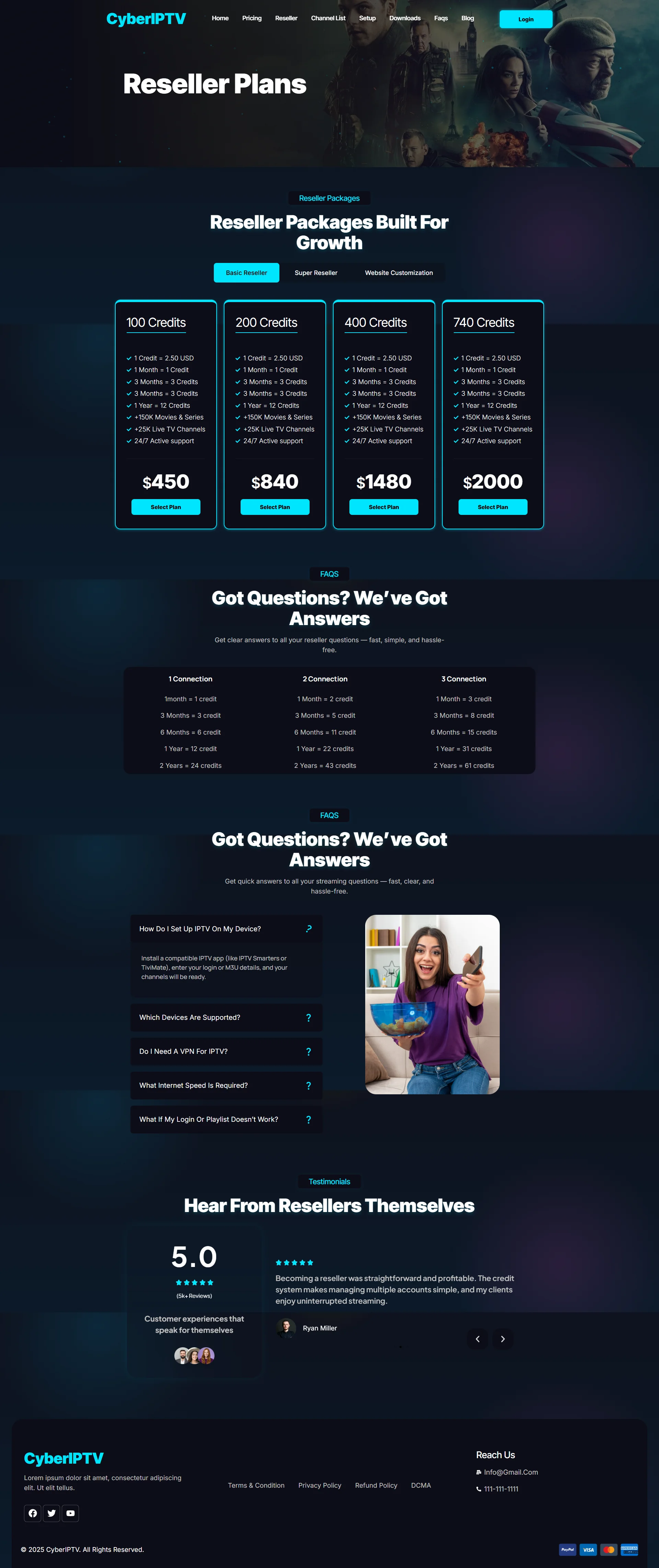 Reseller — AzureGlow IPTV WordPress Theme