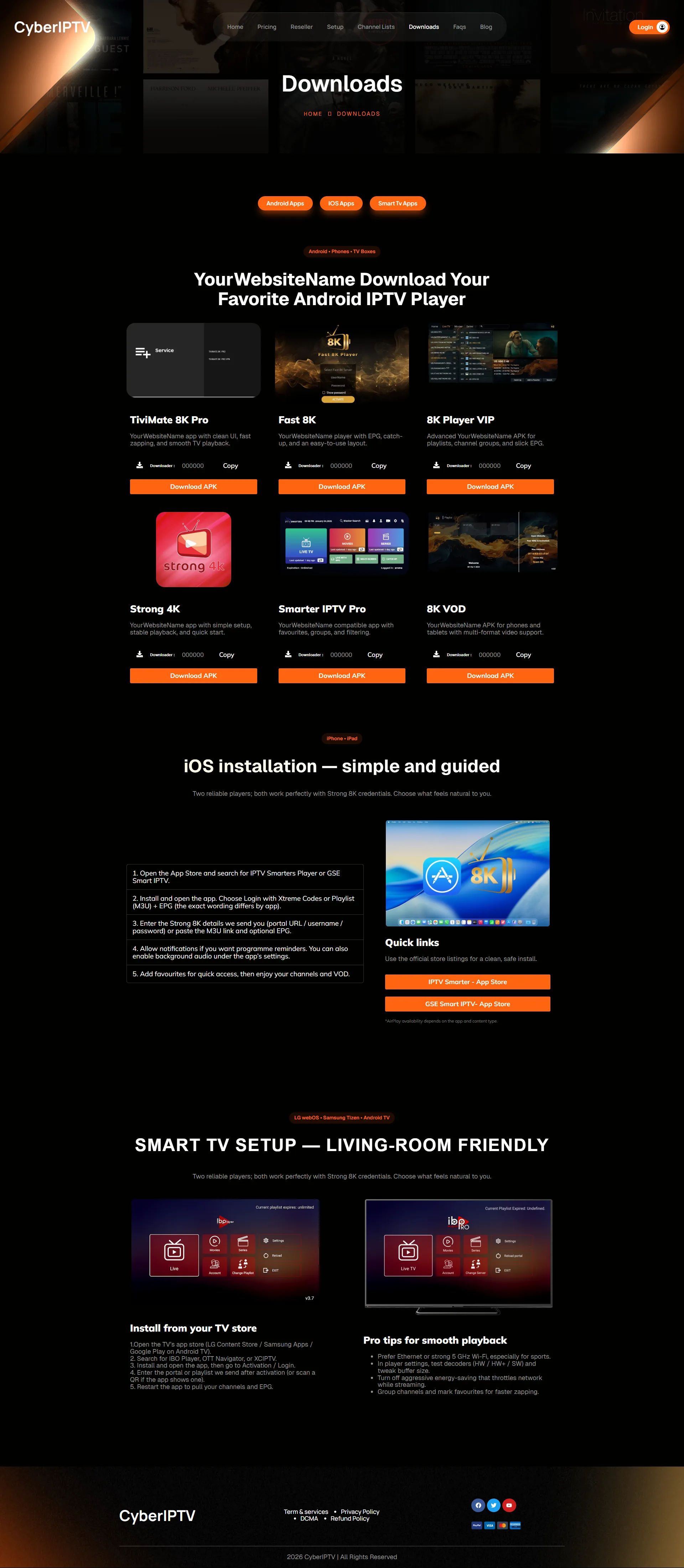 Download — OrangeFlare IPTV WordPress Theme