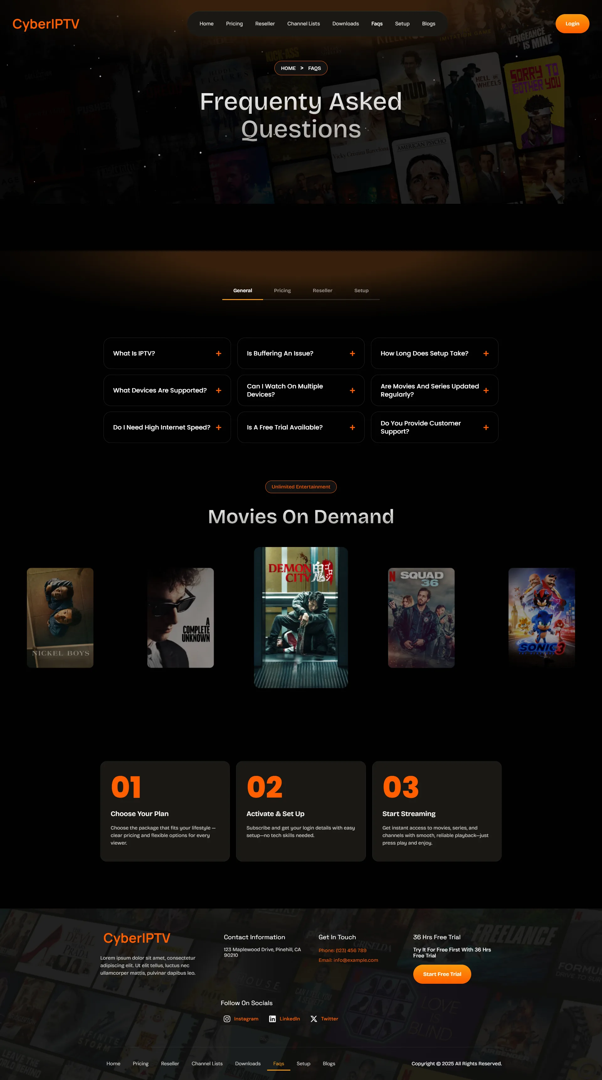 FAQ — BronzeStream IPTV WordPress Theme