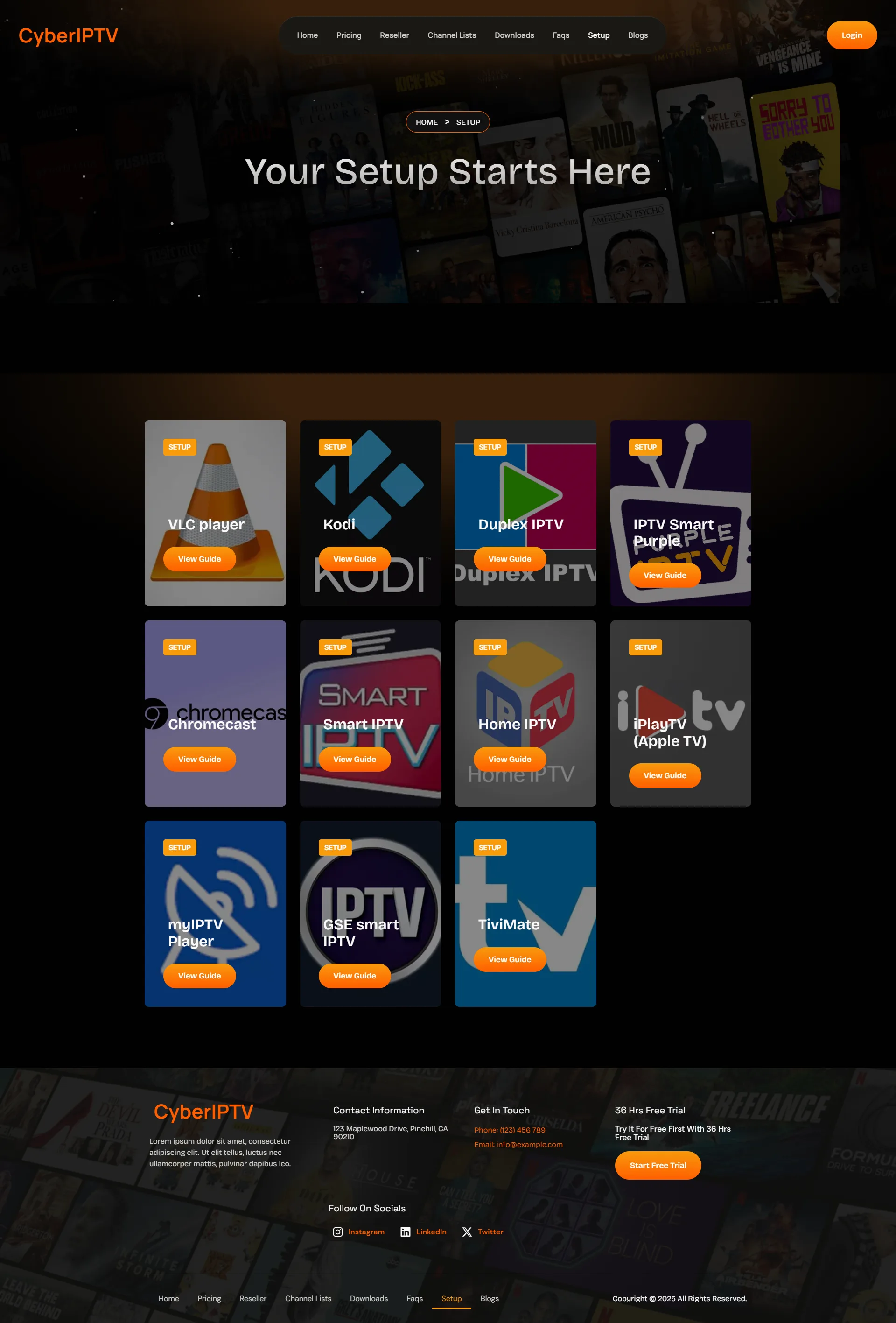 Setup — BronzeStream IPTV WordPress Theme