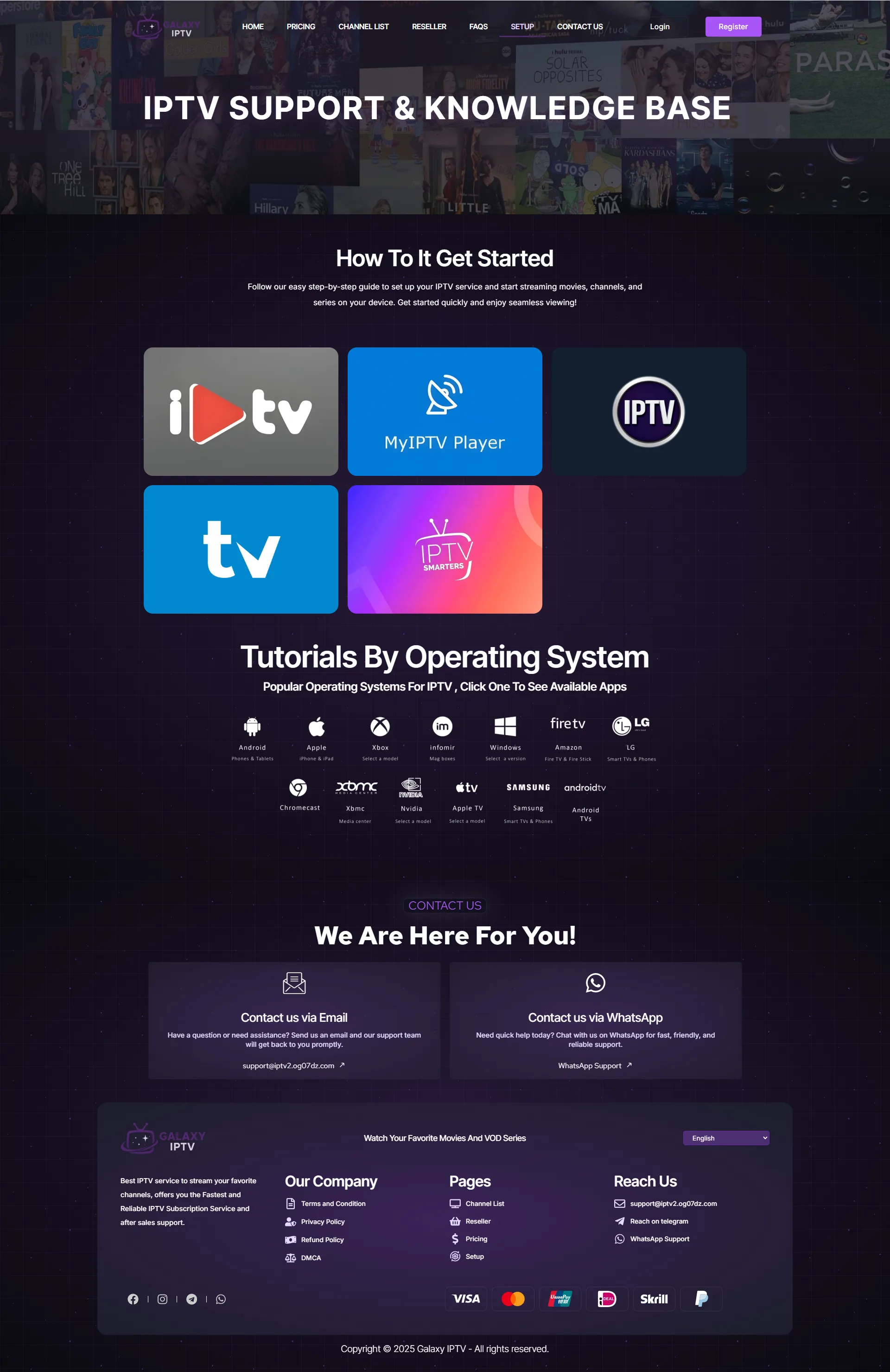 Setup — CosmoStream IPTV WordPress Theme