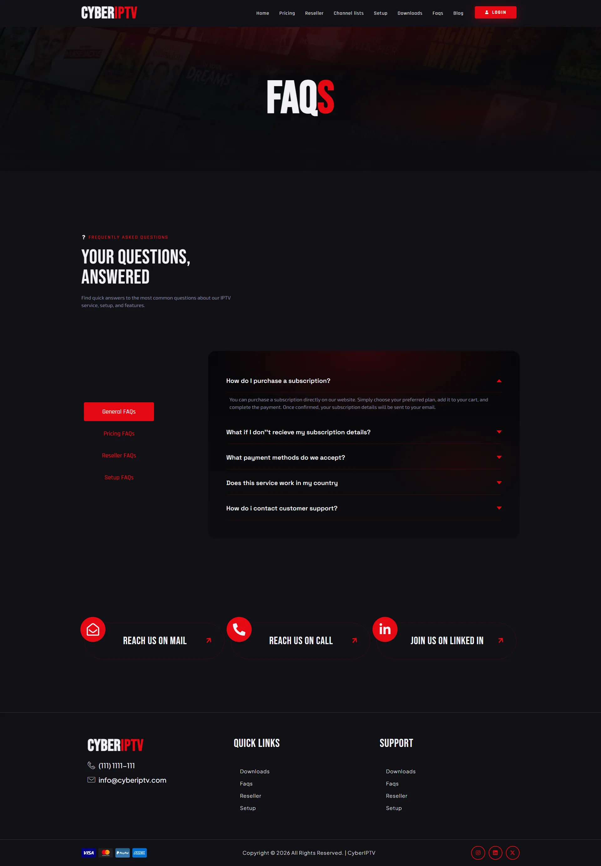 FAQ — ScarletFlix IPTV WordPress Theme