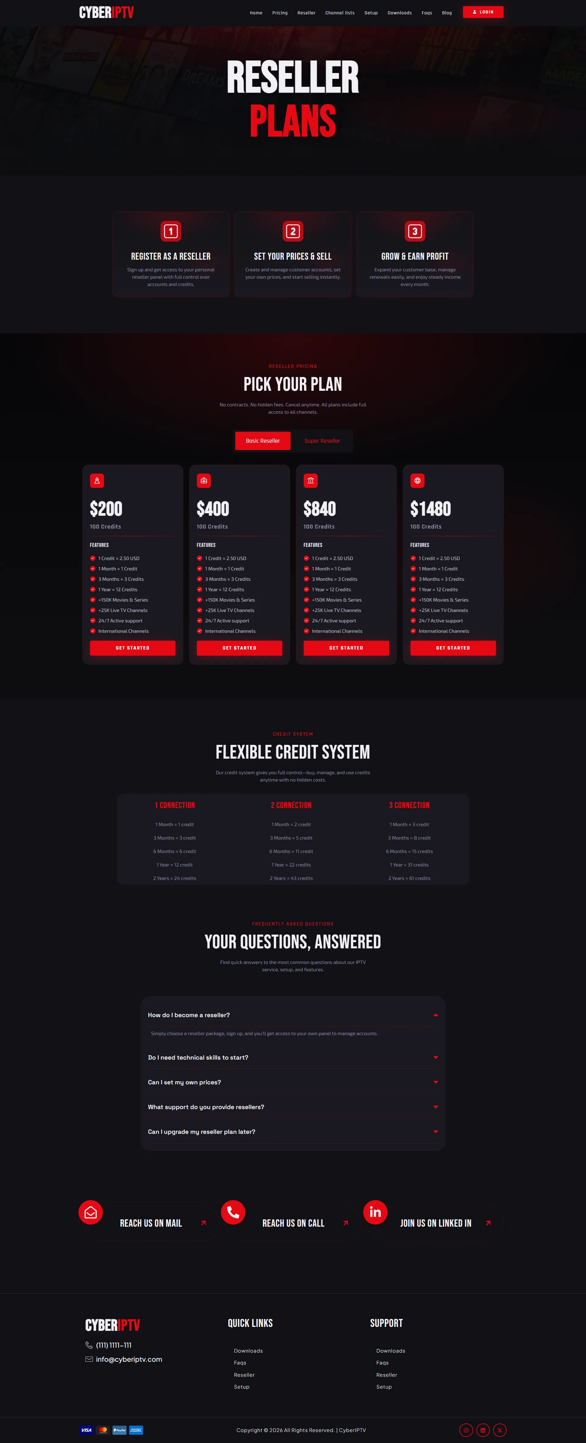 Reseller — ScarletFlix IPTV WordPress Theme