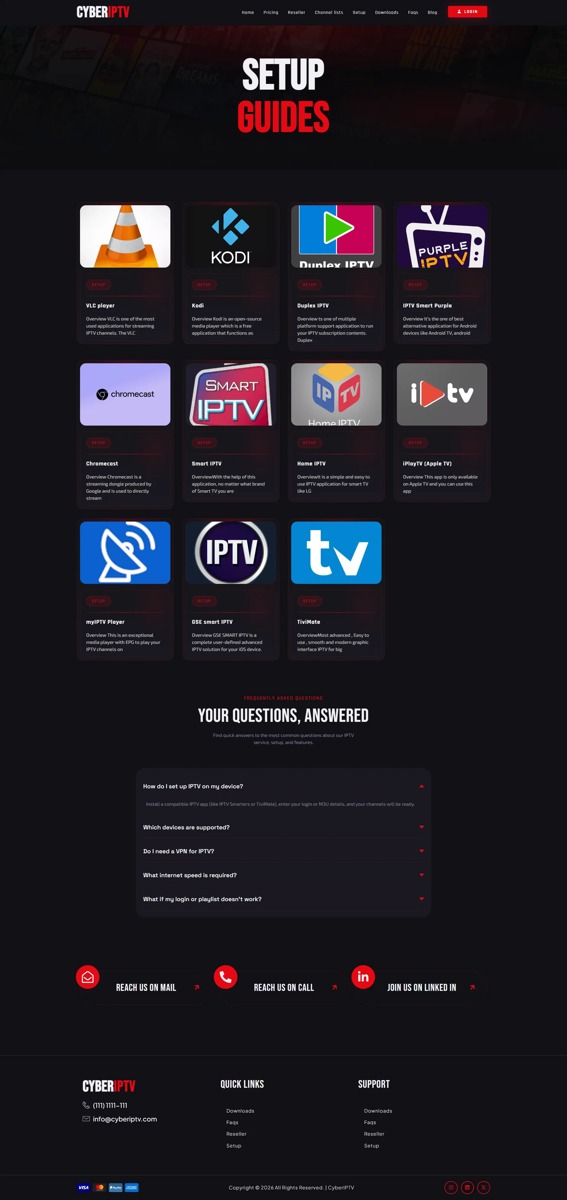 Setup — ScarletFlix IPTV WordPress Theme