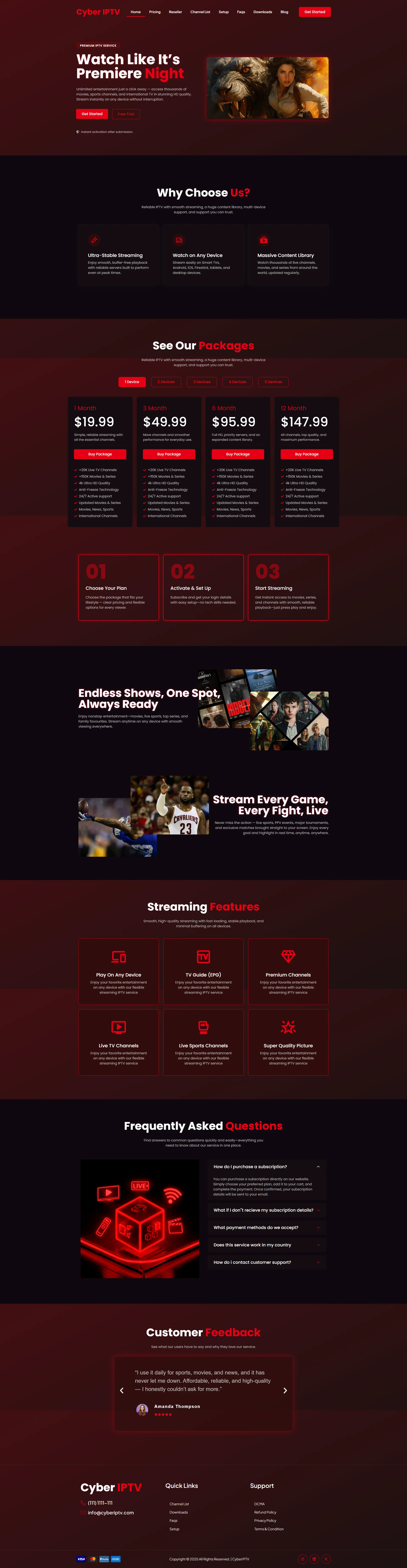 CrimsonPlay IPTV WordPress Theme screenshot