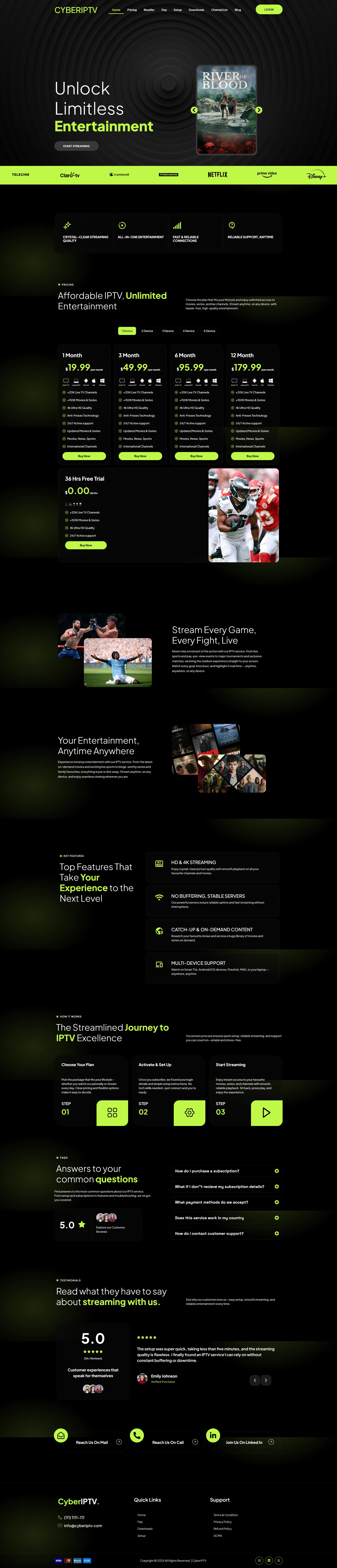 ElectroZest IPTV WordPress Theme screenshot