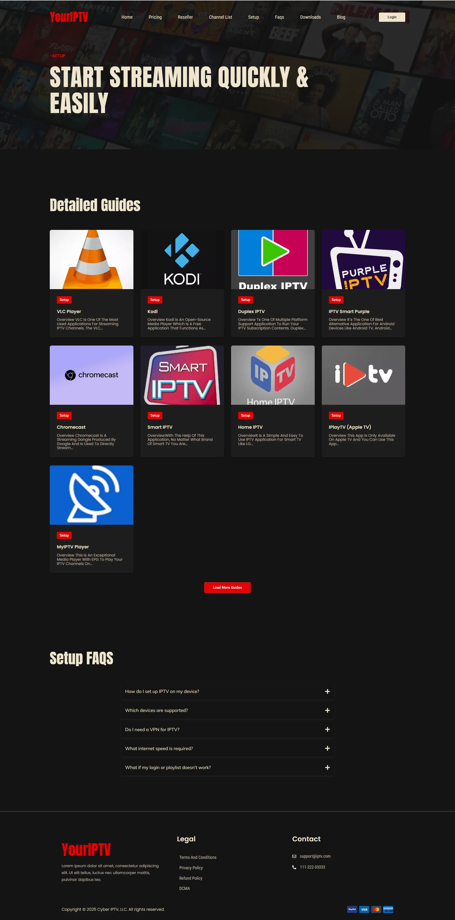 Setup — EmberShade IPTV WordPress Theme
