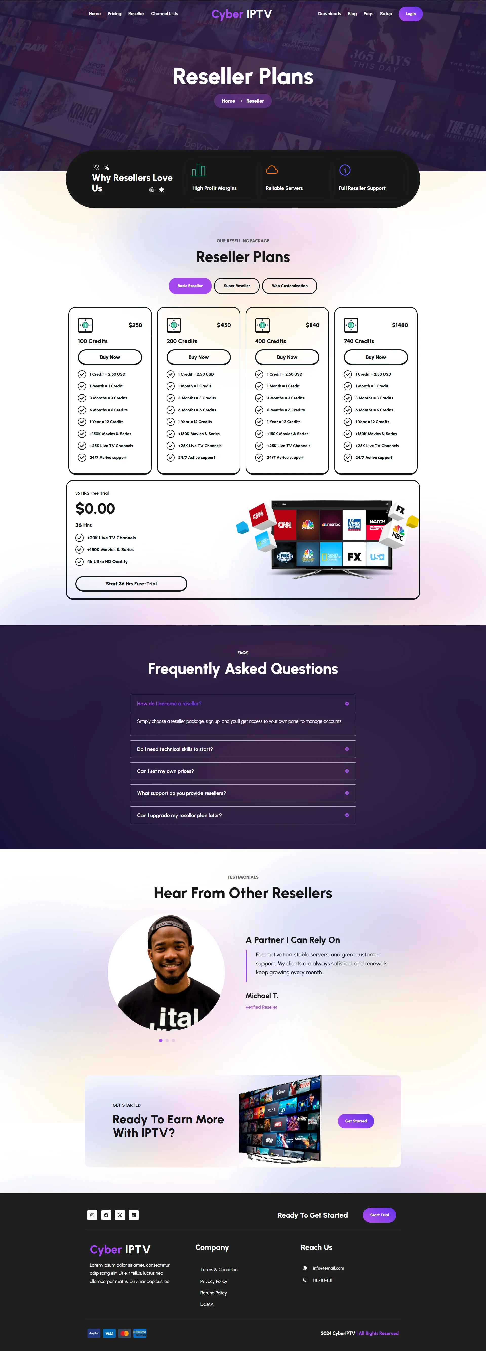 Reseller — FlixMaster IPTV WordPress Theme