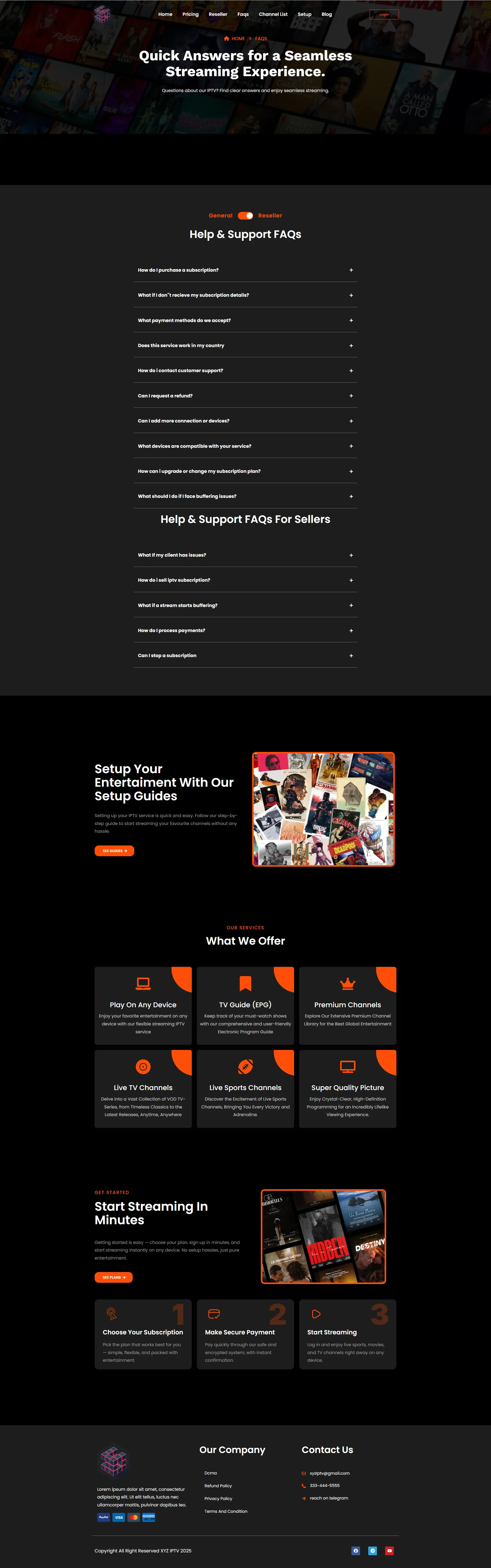 FAQ — FutureFlix IPTV WordPress Theme