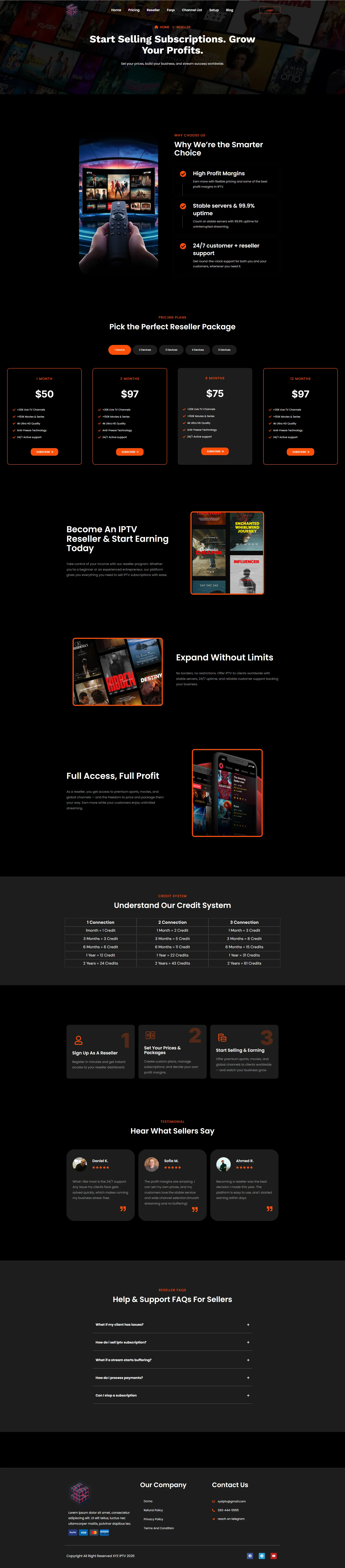 Reseller — FutureFlix IPTV WordPress Theme