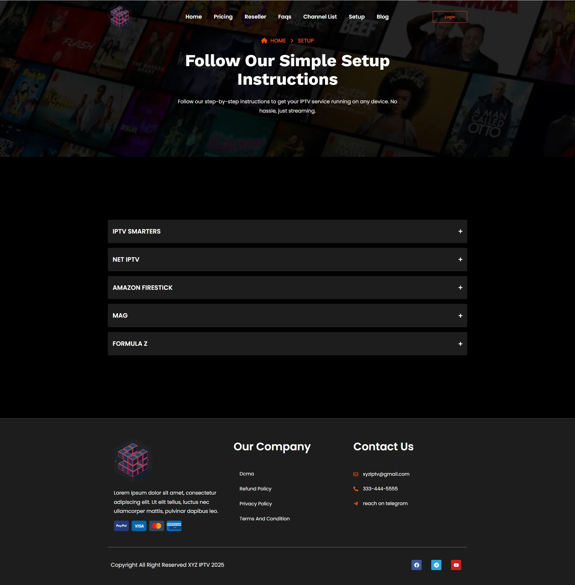 Setup — FutureFlix IPTV WordPress Theme