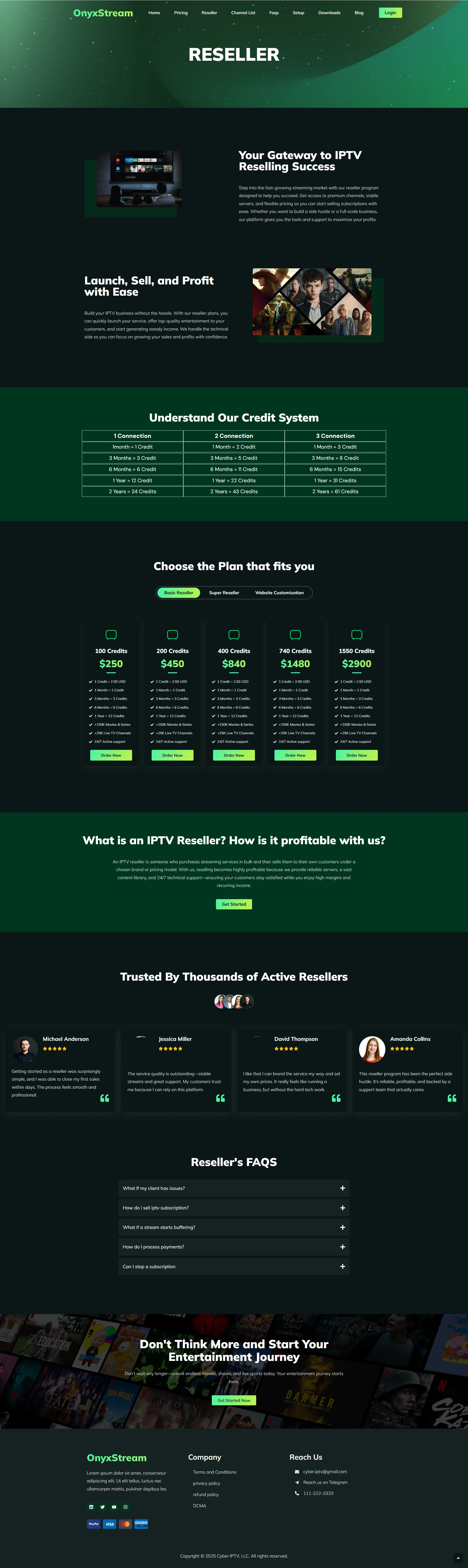 Reseller — JadeOnyx IPTV WordPress Theme