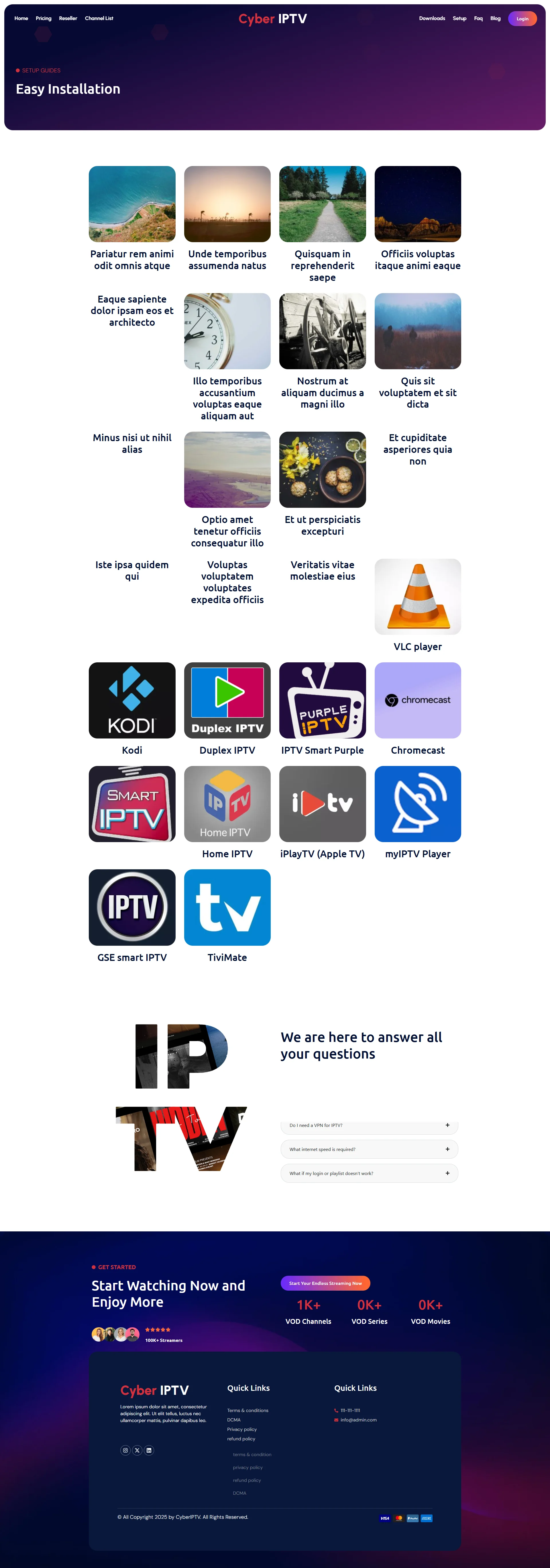 Setup — LavenderBox IPTV WordPress Theme