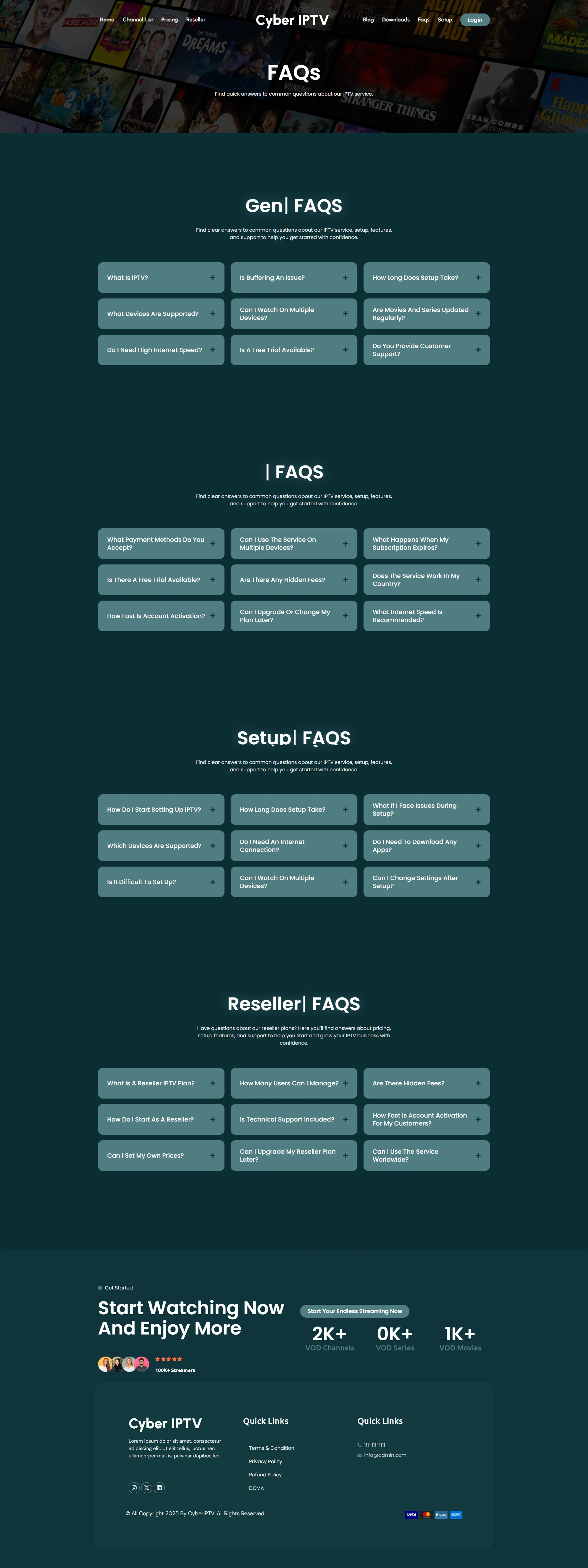 FAQ — MidnightWave IPTV WordPress Theme