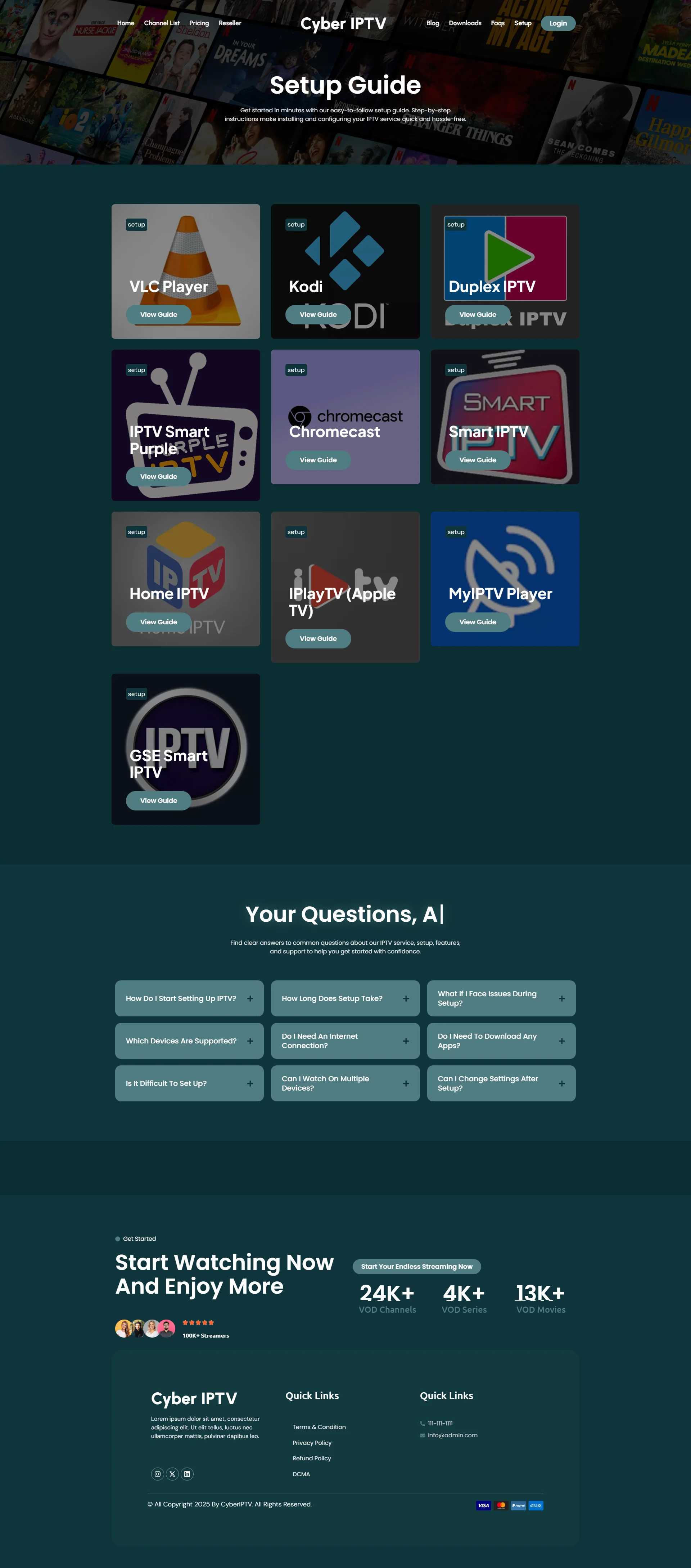 Setup — MidnightWave IPTV WordPress Theme
