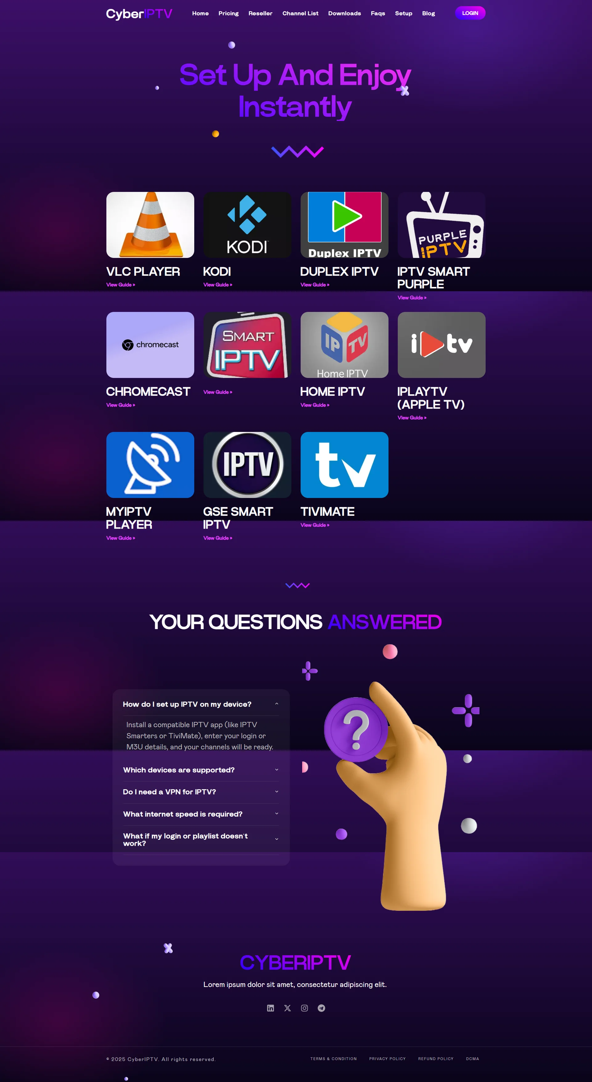 Setup — NocturnePlay IPTV WordPress Theme