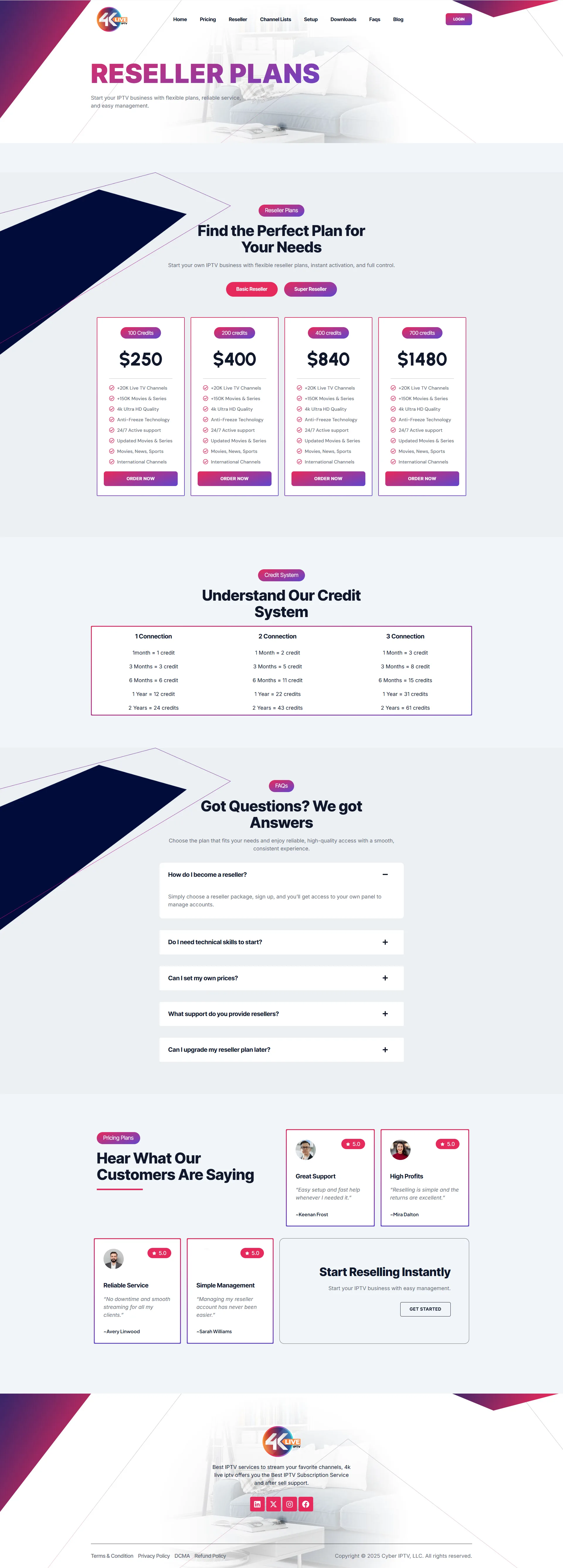 Reseller — MagentaLive IPTV WordPress Theme