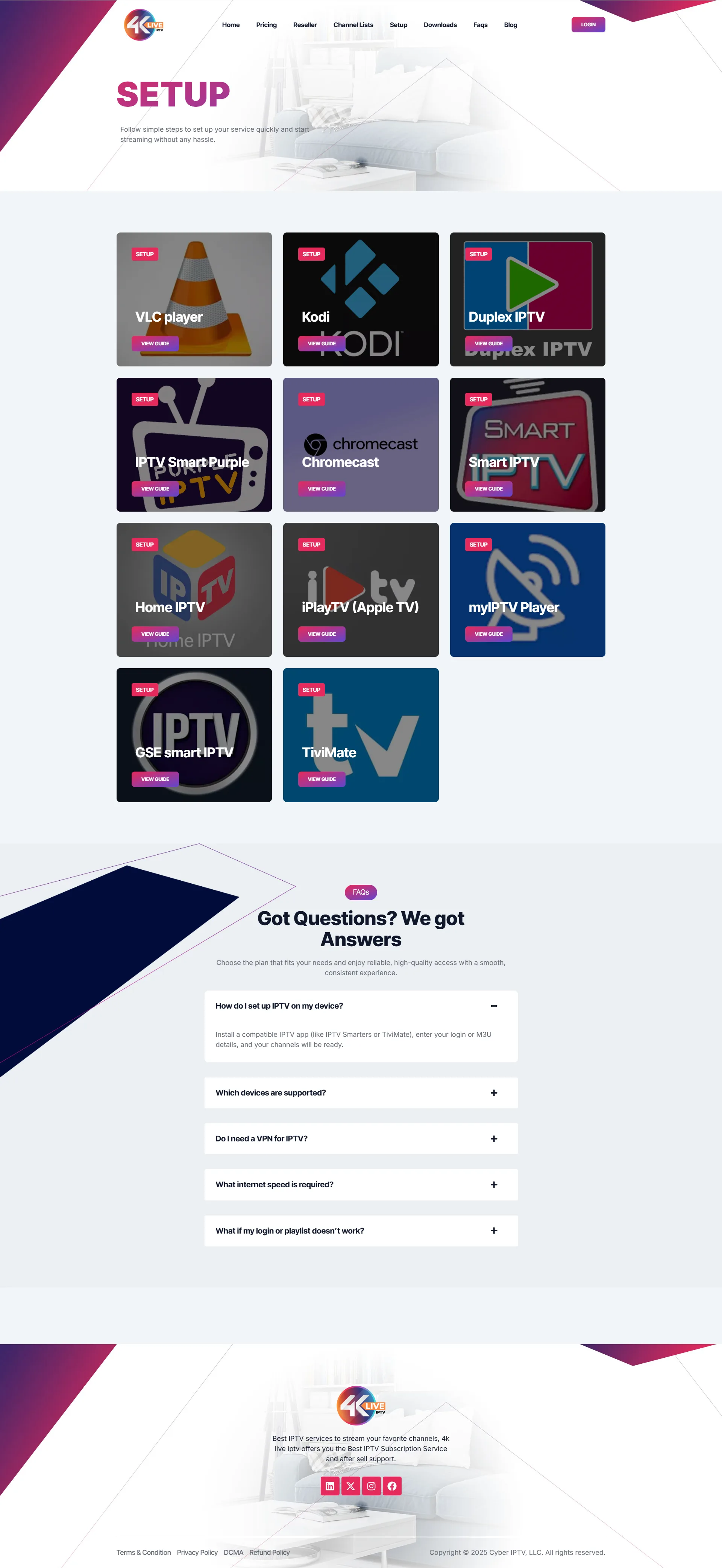 Setup — MagentaLive IPTV WordPress Theme