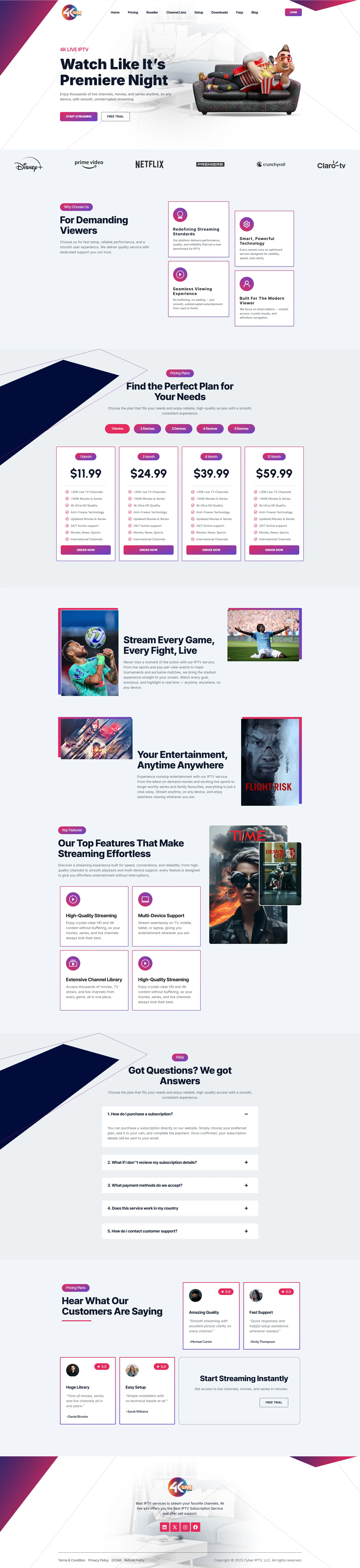 MagentaLive IPTV WordPress Theme preview