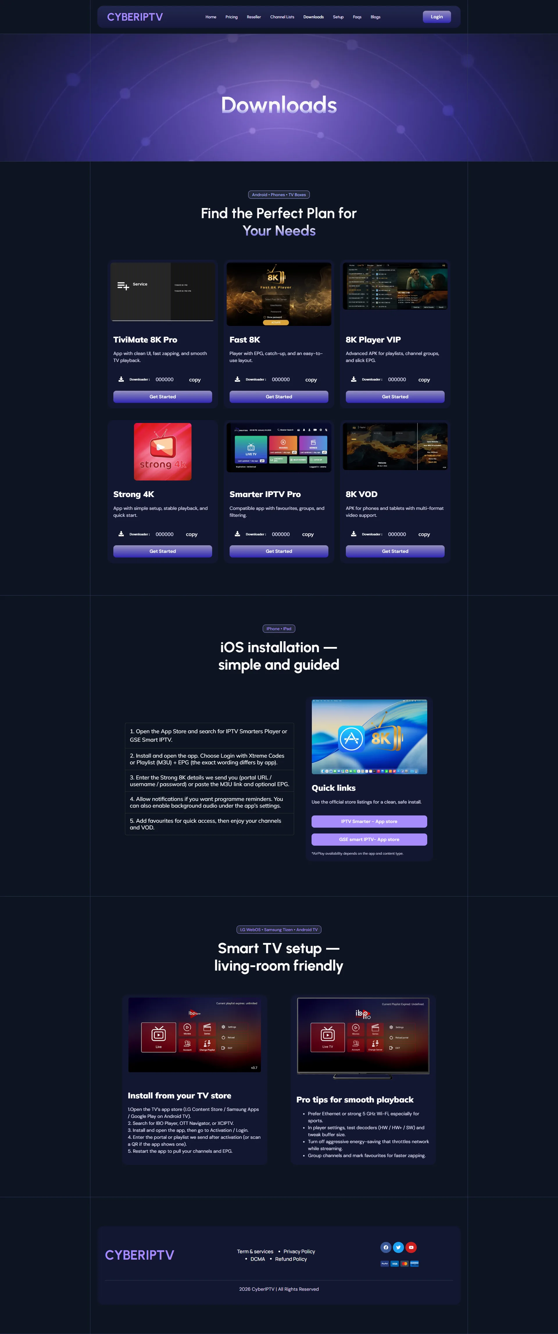 Download — NeonIndigo IPTV WordPress Theme