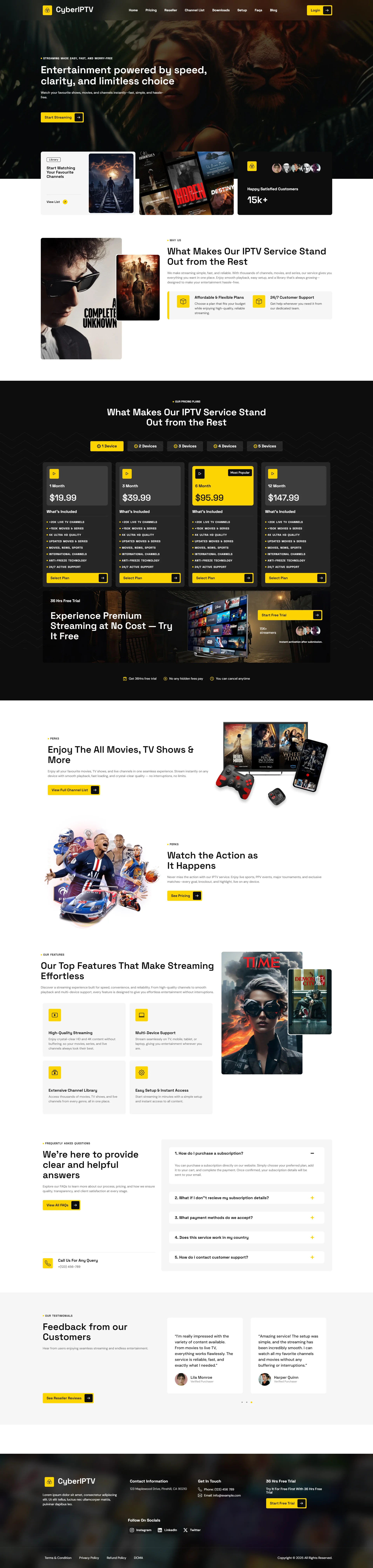 RapidFlix IPTV WordPress Theme screenshot