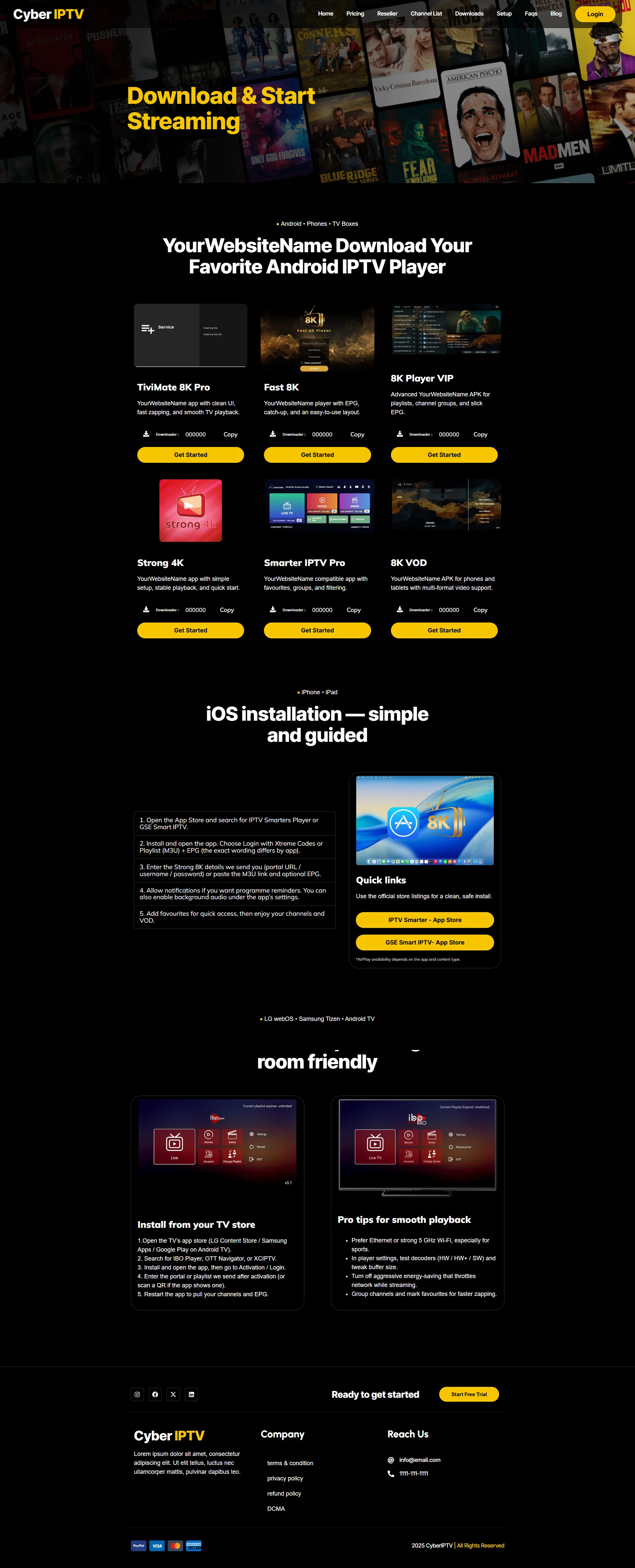 Download — RoseLuxe IPTV WordPress Theme