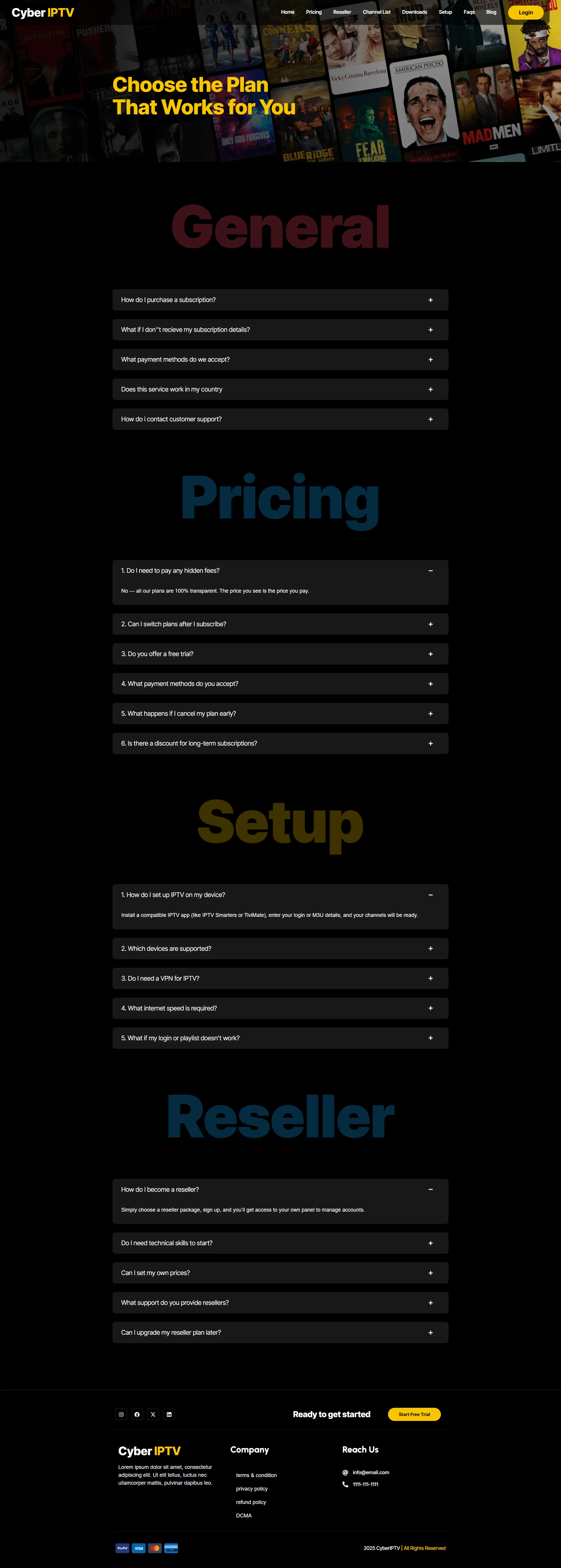 FAQ — RoseLuxe IPTV WordPress Theme
