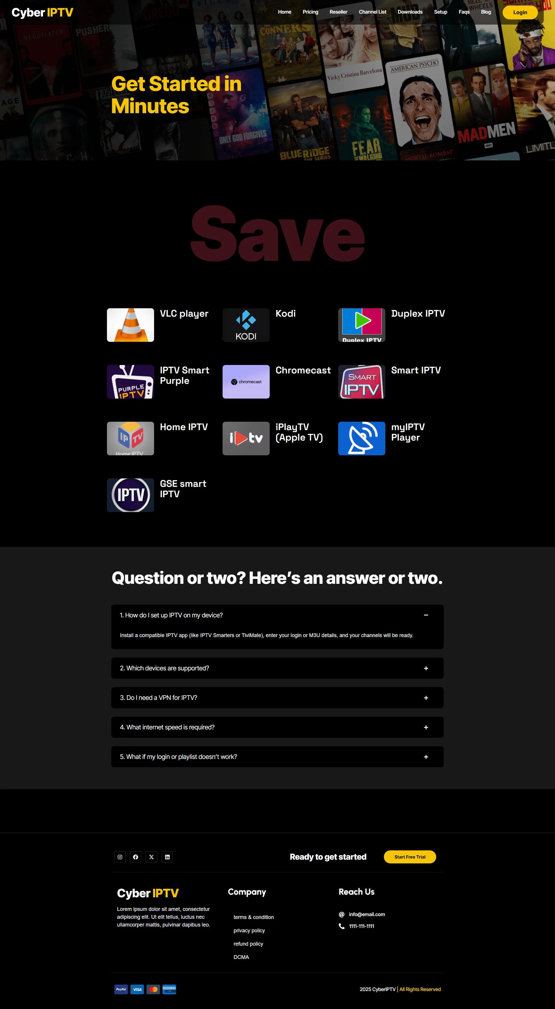 Setup — RoseLuxe IPTV WordPress Theme