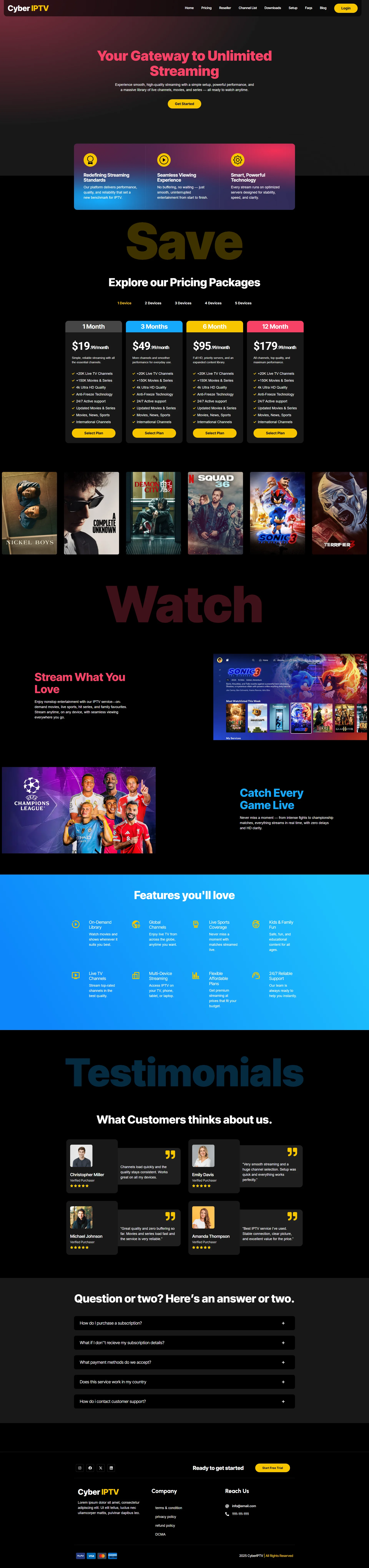RoseLuxe IPTV WordPress Theme screenshot