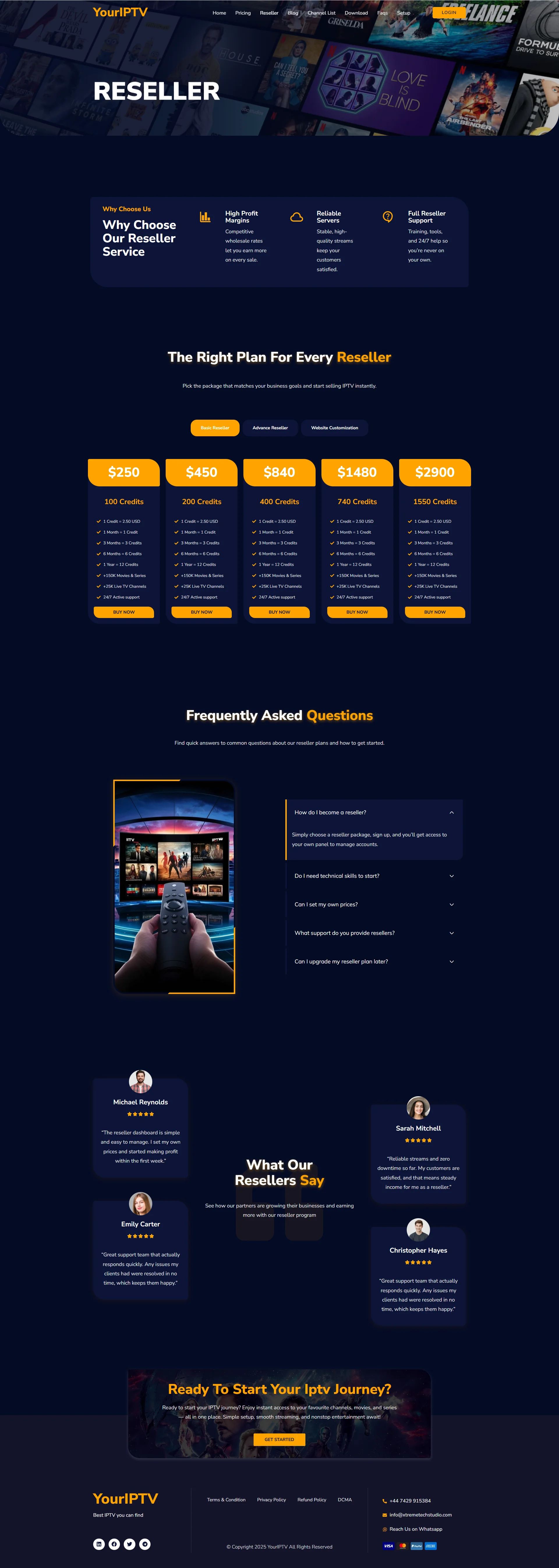 Reseller — RoyalAurum IPTV WordPress Theme