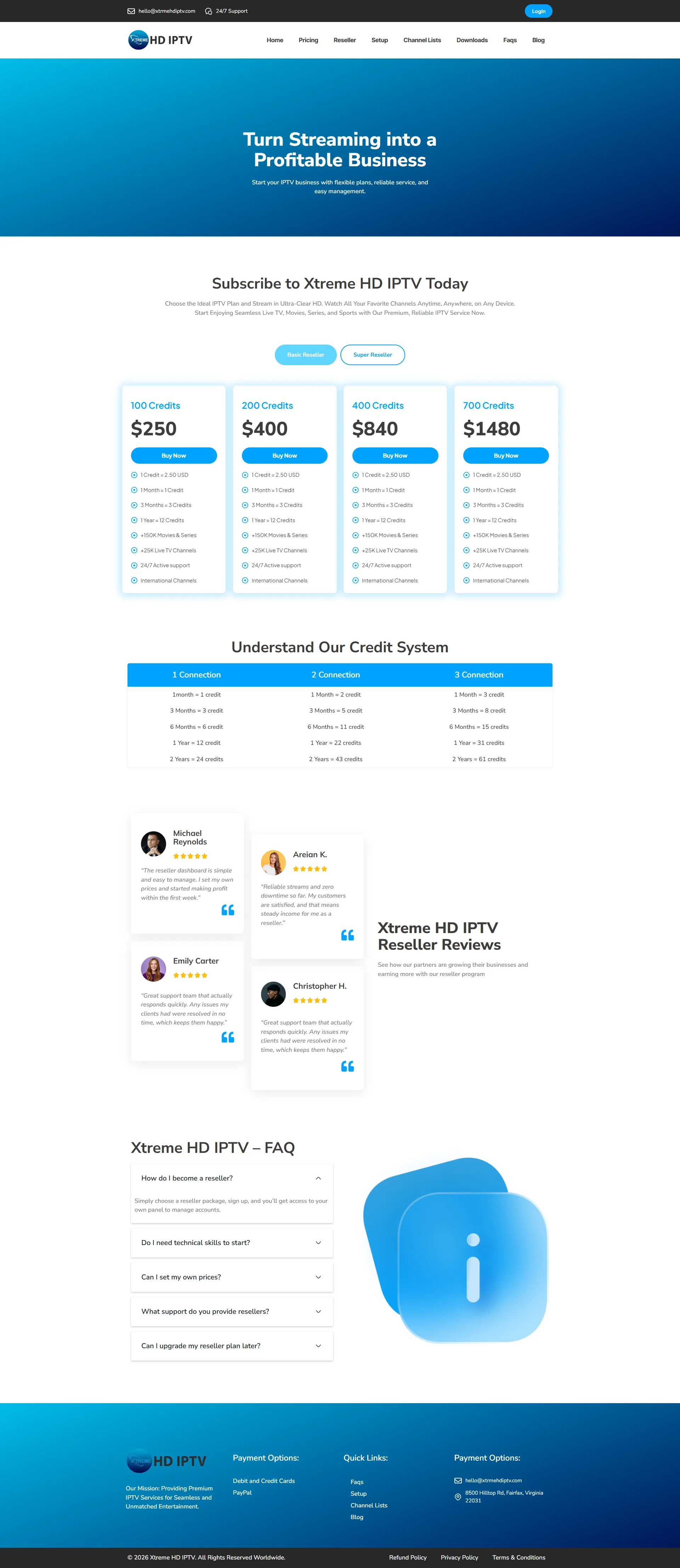 Reseller — OceanHD IPTV WordPress Theme