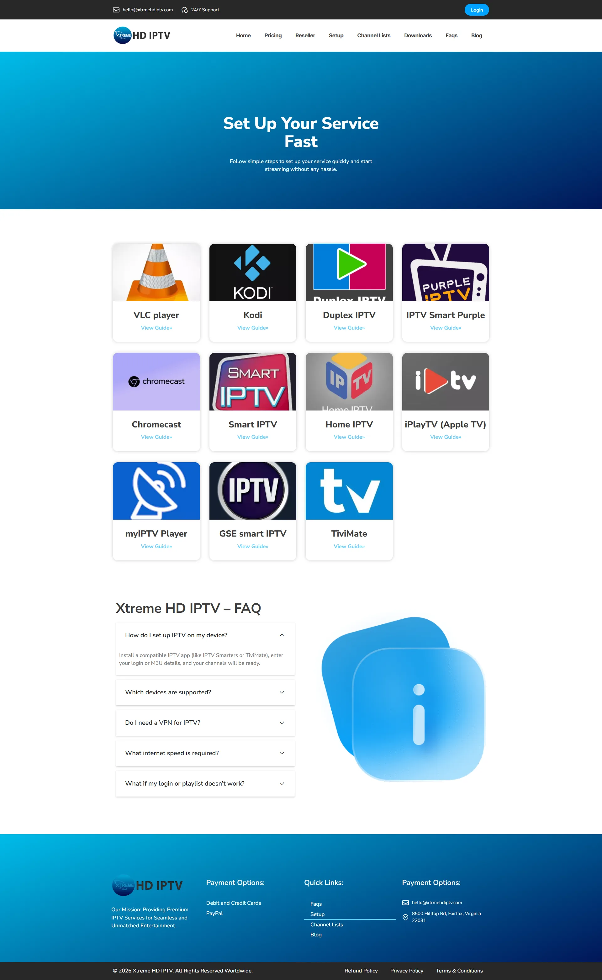 Setup — OceanHD IPTV WordPress Theme