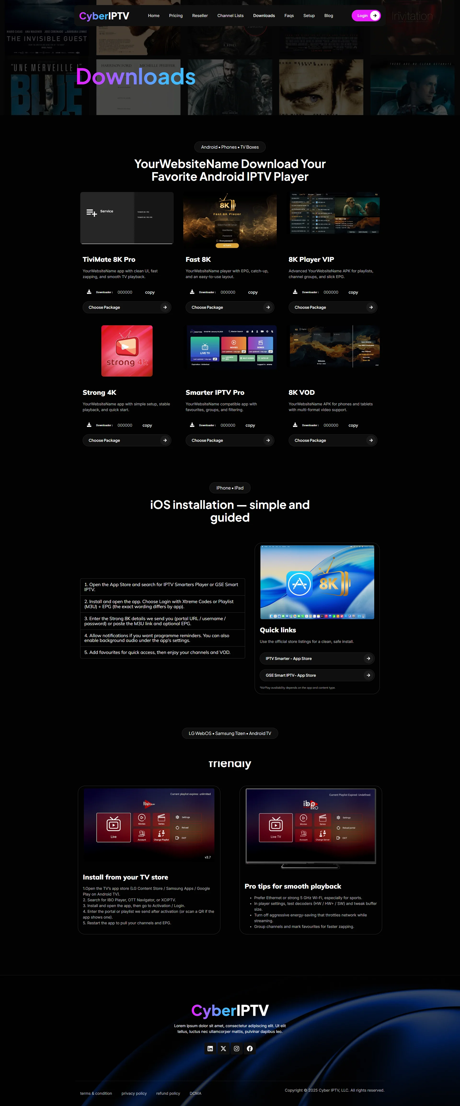 Download — VioletBlend IPTV WordPress Theme