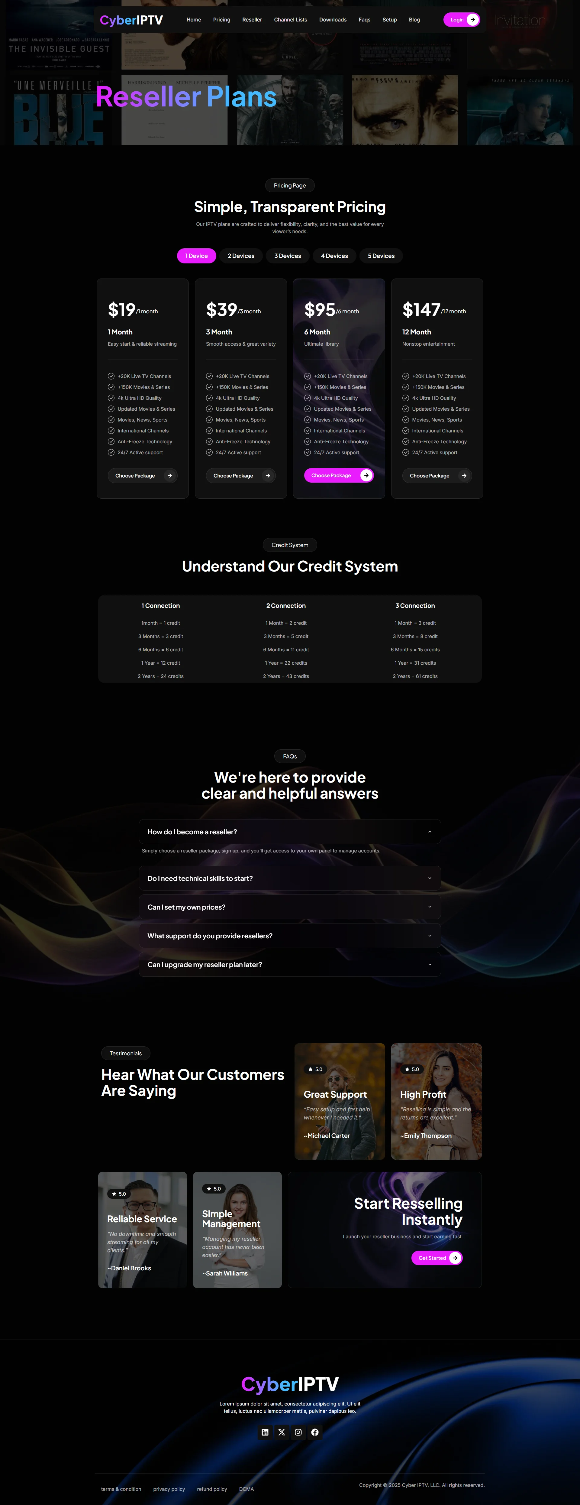Reseller — VioletBlend IPTV WordPress Theme
